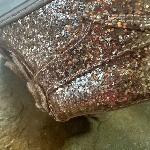 Sparkly Gold Kids Shoes - Picture 9 of 9